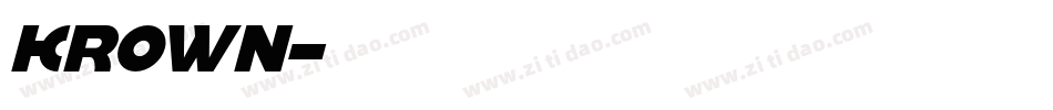 krown字体转换