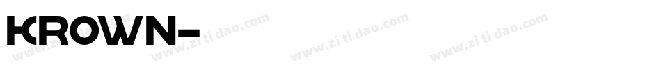 krown字体转换