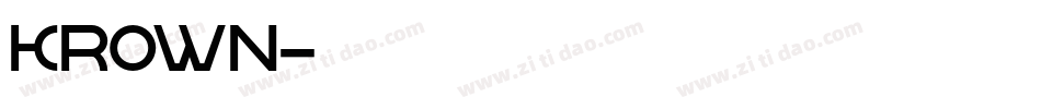 krown字体转换