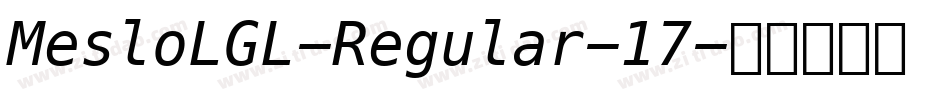 MesloLGL-Regular-17字体转换