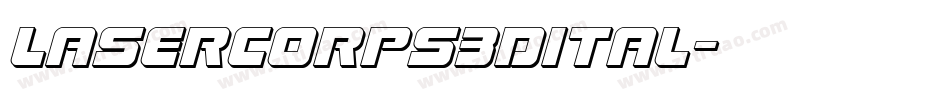 lasercorps3dital字体转换