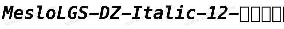 MesloLGS-DZ-Italic-12字体转换