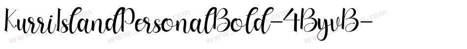 KurriIslandPersonalBold-4ByvB字体转换