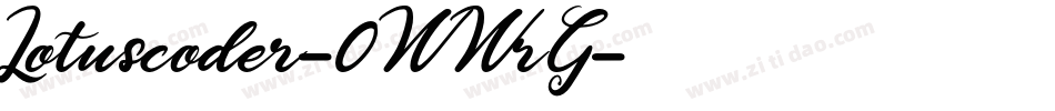 Lotuscoder-0WWrG字体转换