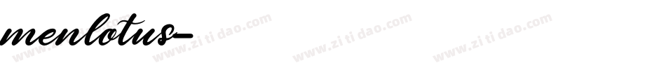 menlotus字体转换
