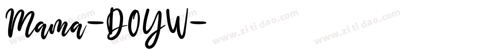 Mama-D0YW字体转换