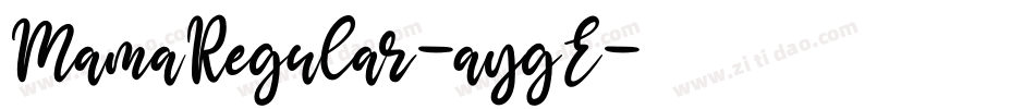 MamaRegular-aygE字体转换