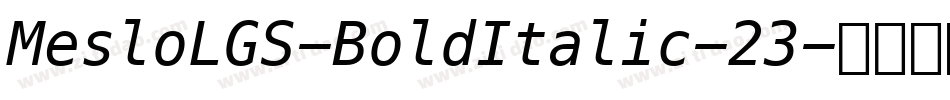 MesloLGS-BoldItalic-23字体转换
