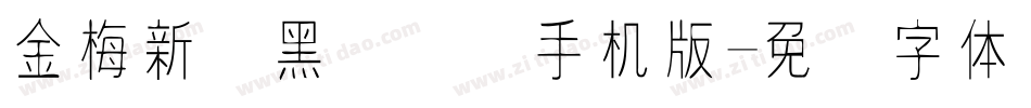 金梅新细黑国际码手机版字体转换