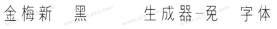 金梅新细黑国际码生成器字体转换