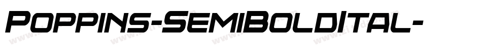 Poppins-SemiBoldItal字体转换