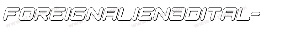foreignalien3dital字体转换