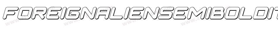 foreignaliensemiboldital字体转换