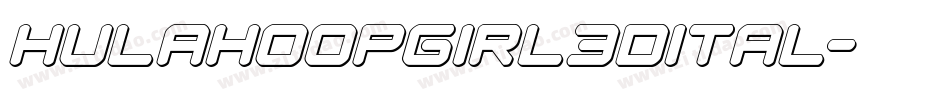 hulahoopgirl3dital字体转换