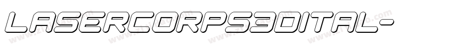 lasercorps3dital字体转换
