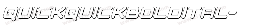 quickquickboldital字体转换