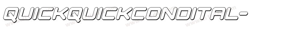quickquickcondital字体转换