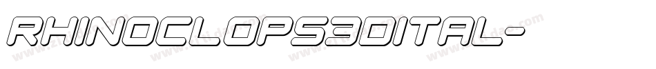 rhinoclops3dital字体转换