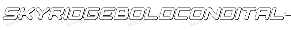 skyridgeboldcondital字体转换