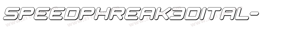 speedphreak3dital字体转换
