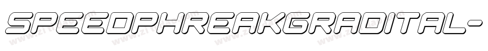 speedphreakgradital字体转换