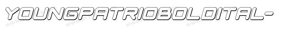 youngpatrioboldital字体转换