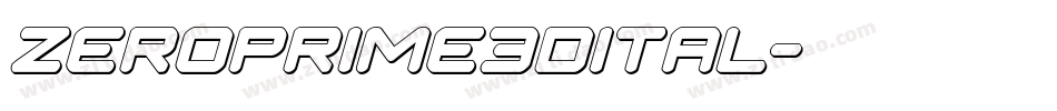 zeroprime3dital字体转换