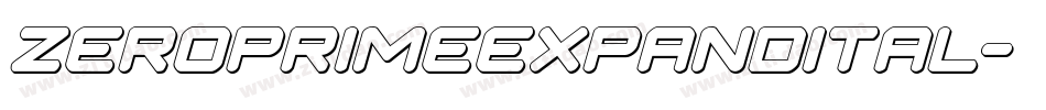 zeroprimeexpandital字体转换