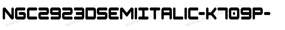Ngc2923DSemiItalic-K709p字体转换