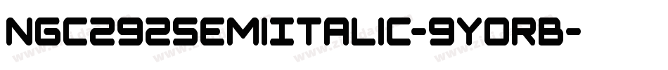 Ngc292SemiItalic-9YoRB字体转换