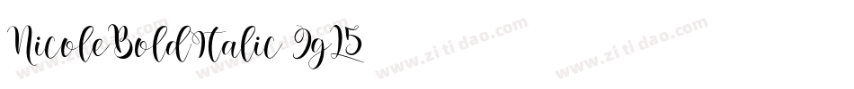 NicoleBoldItalic-9gL5字体转换