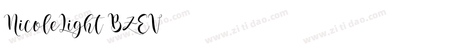 NicoleLight-BZEV字体转换
