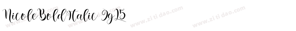 NicoleBoldItalic-9gL5字体转换