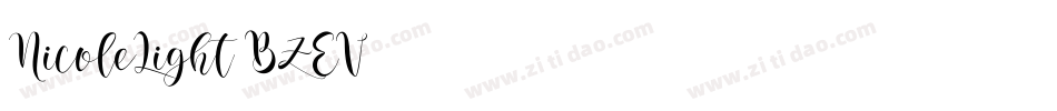 NicoleLight-BZEV字体转换