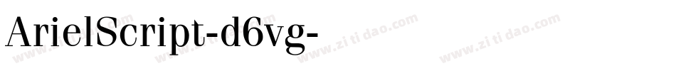 ArielScript-d6vg字体转换