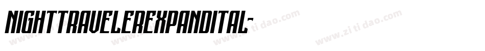 nighttravelerexpandital字体转换