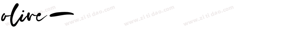 olive字体转换