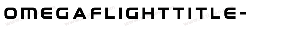 omegaflighttitle字体转换