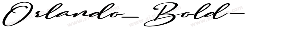 Orlando_Bold字体转换
