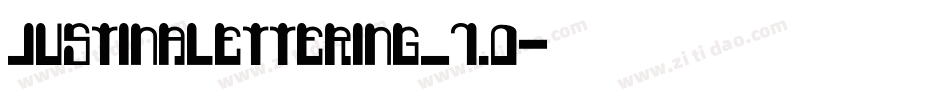 JUSTINALETTERING_1.0字体转换