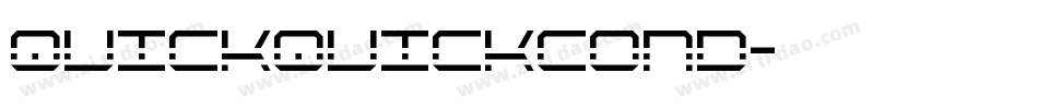 quickquickcond字体转换