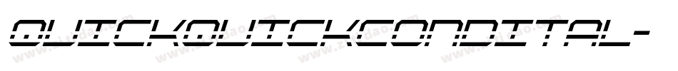 quickquickcondital字体转换