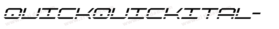 quickquickital字体转换