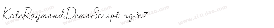 KateRaymondDemoScript-rg3e7字体转换