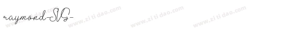 raymond-SVG字体转换