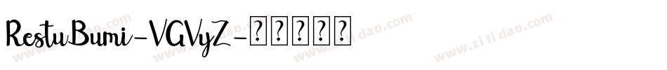 RestuBumi-VGVyZ字体转换