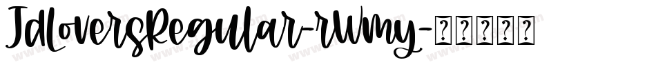 JdLoversRegular-rWmy字体转换