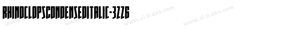 RhinoclopsCondensedItalic-3zz6G字体转换