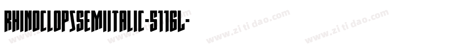 RhinoclopsSemiItalic-5116L字体转换