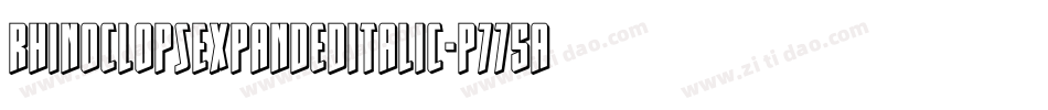 RhinoclopsExpandedItalic-p775a字体转换